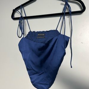 Urban outfitters, silk blue top